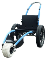 a blue wheelchair