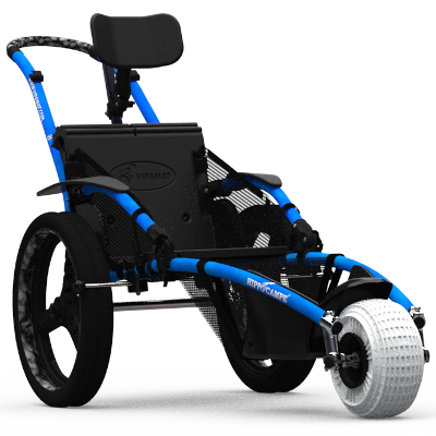 photo of a beach wheelchair